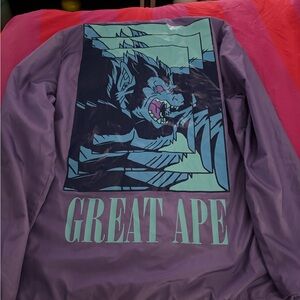 Great Ape Graphic Windbreaker Jacket - Lavender/Mint